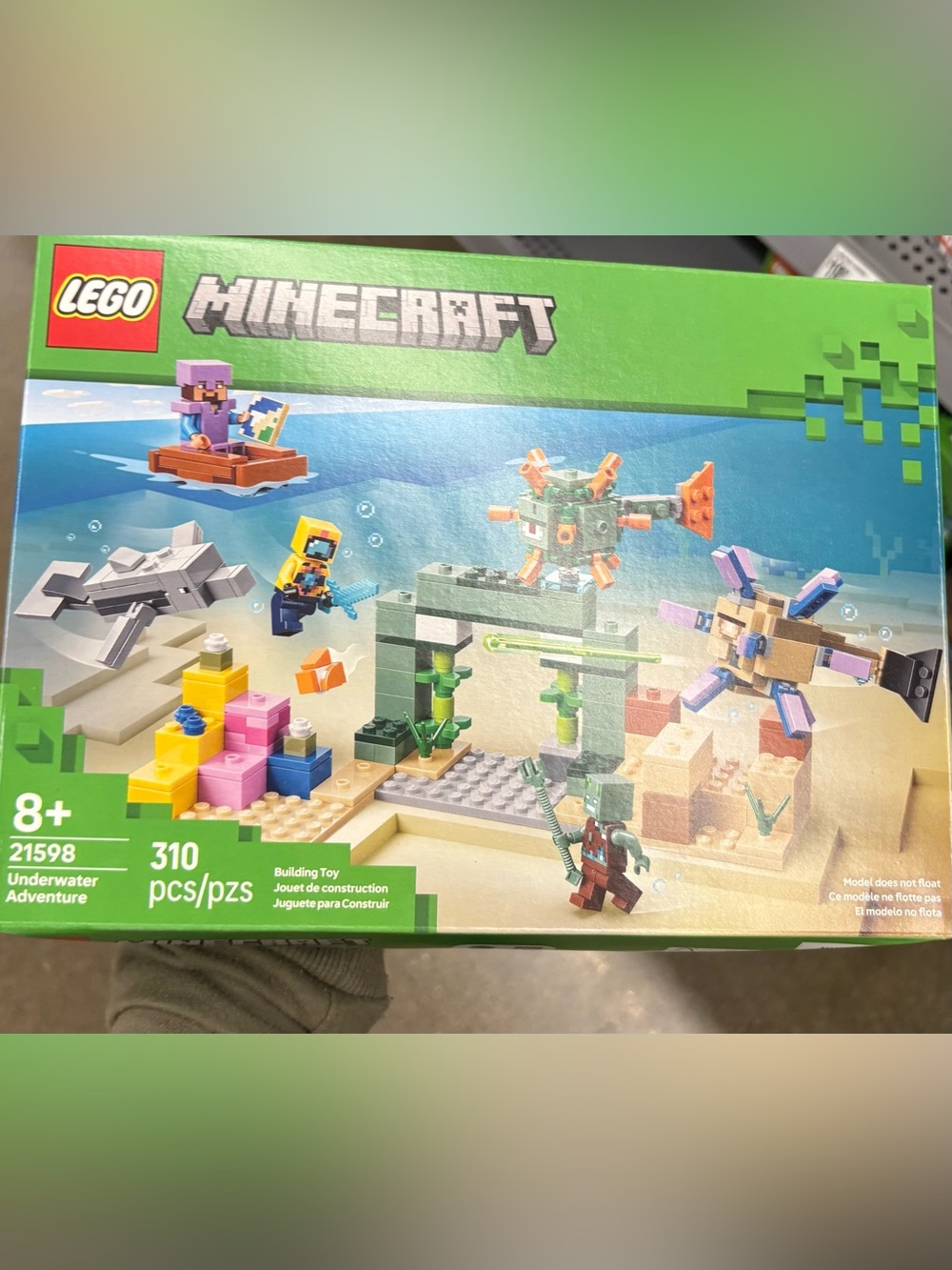 Craft Minecraft-Inspired Green and Blue Ocean Building Set